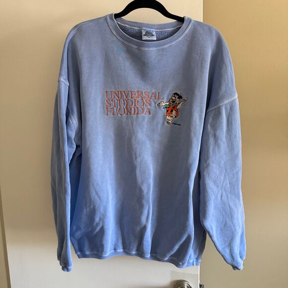 Vintage 1984 Universal Studios Florida Crewneck Sweatshirt Fred Flintstone XL - Picture 1 of 12